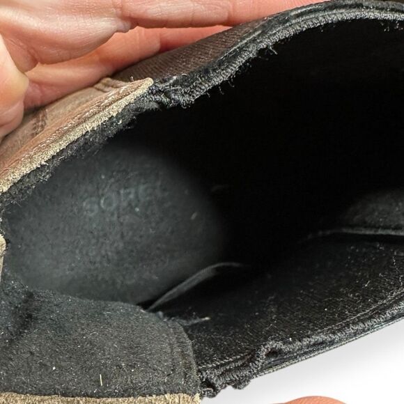 SOREL Women’s Gray Lea Hidden Wedge Chelsea Ankle Boots Size 10.5 - Picture 9 of 9